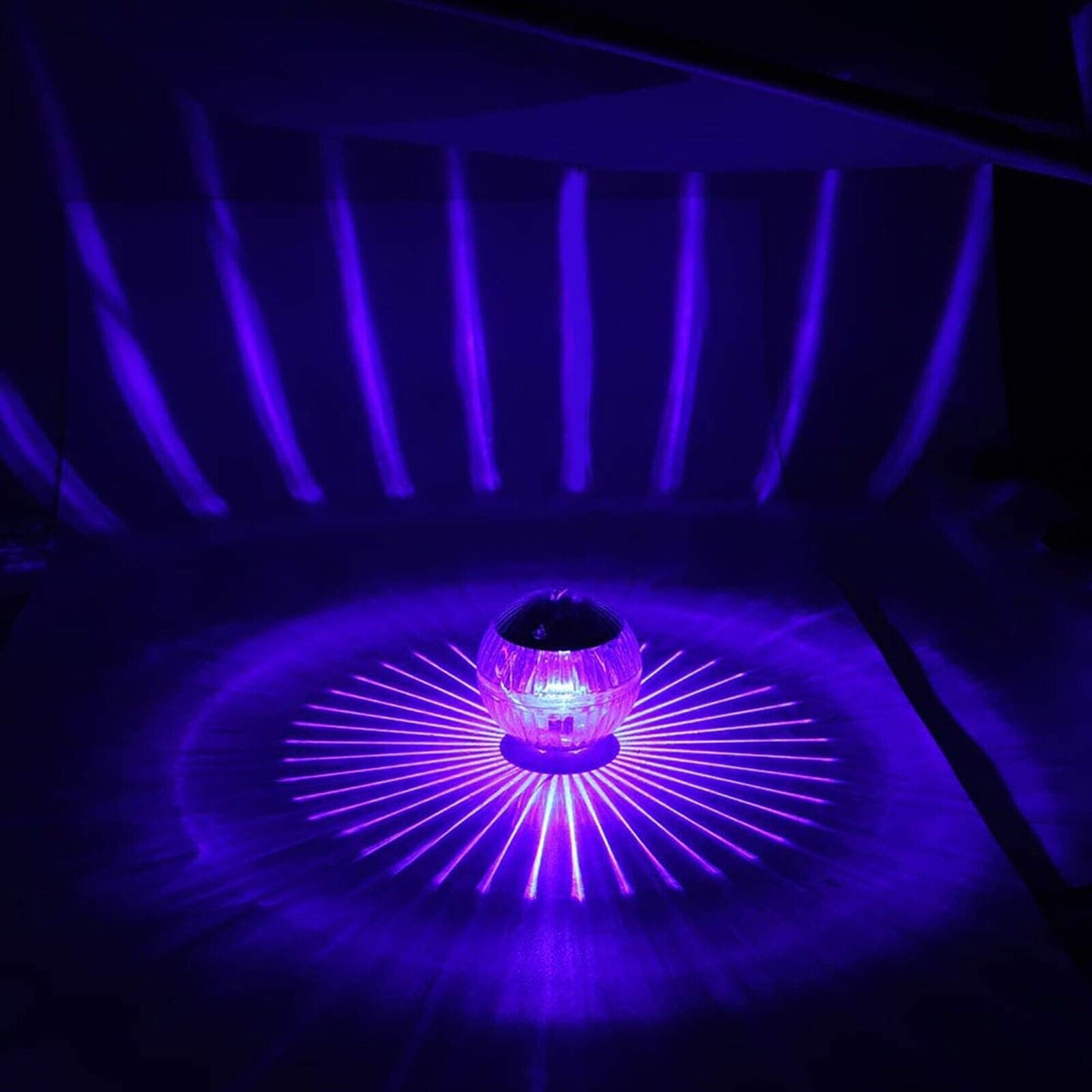 Outdoor Solar LED Floating Light Garden Pond Pool Lamp Rotating RGB