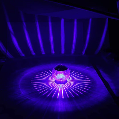 Outdoor Solar LED Floating Light Garden Pond Pool Lamp Rotating RGB