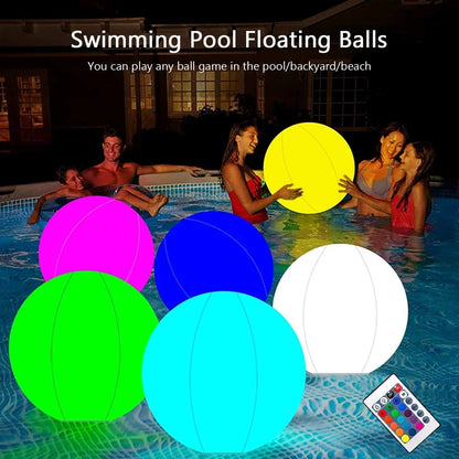 Inflatable Pool Beach Ball 16 Colors LED Glowing Inflatable Beach