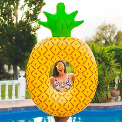 Inflatable Buoy Pool Float Pineapple Watermelon Swimming Ring for