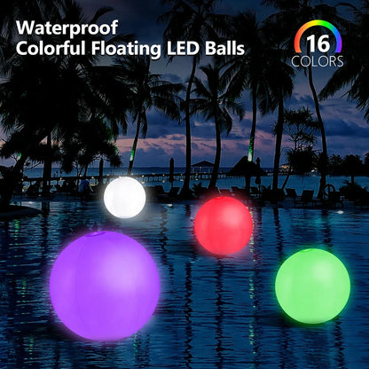 Inflatable Pool Beach Ball 16 Colors LED Glowing Inflatable Beach