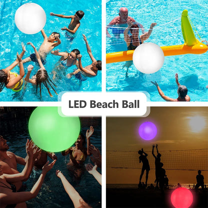 Inflatable Pool Beach Ball 16 Colors LED Glowing Inflatable Beach