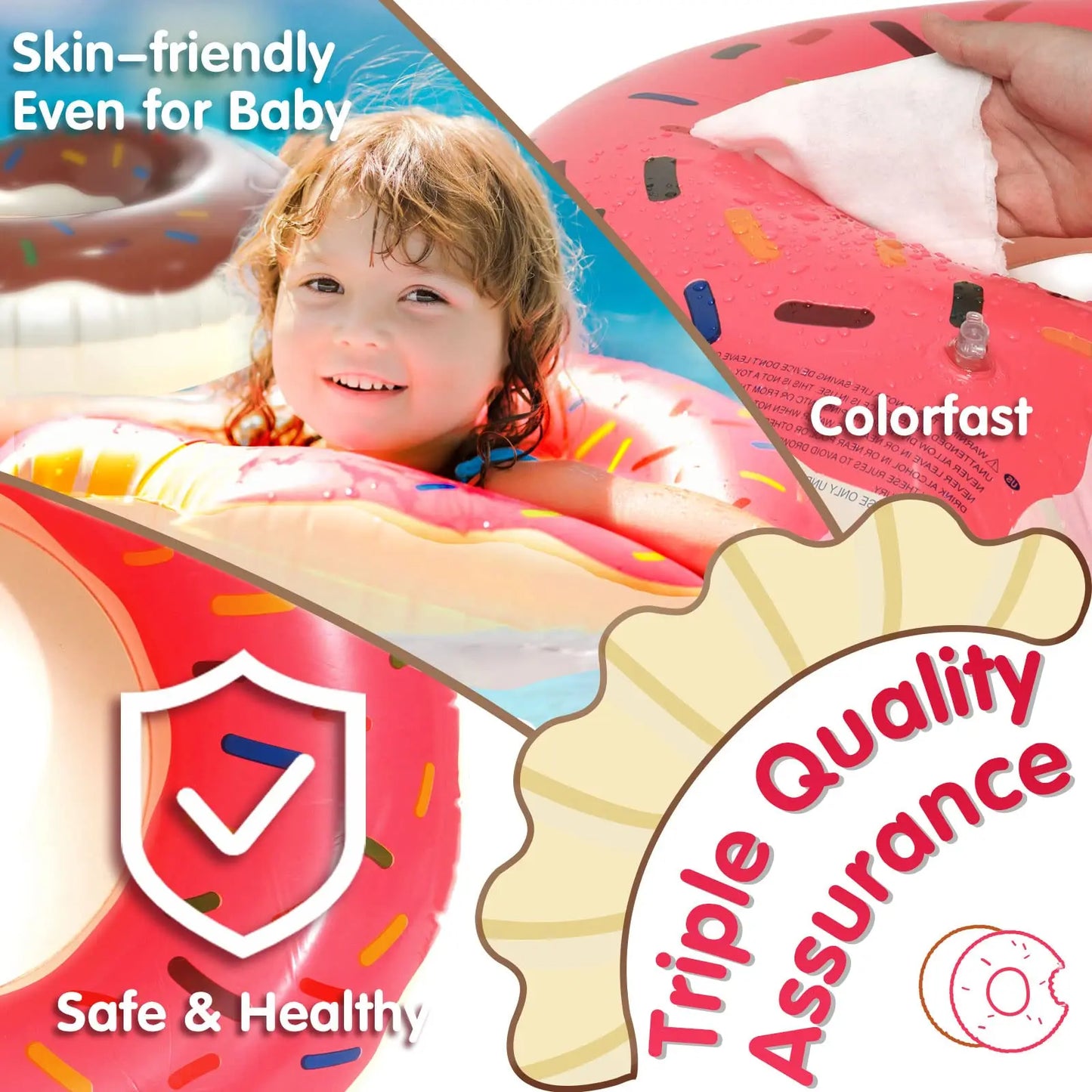 Inflatable Swim Rings Summer Swimming Pool Float Ring Beach Floatie