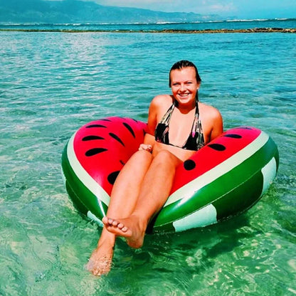 Inflatable Buoy Pool Float Pineapple Watermelon Swimming Ring for