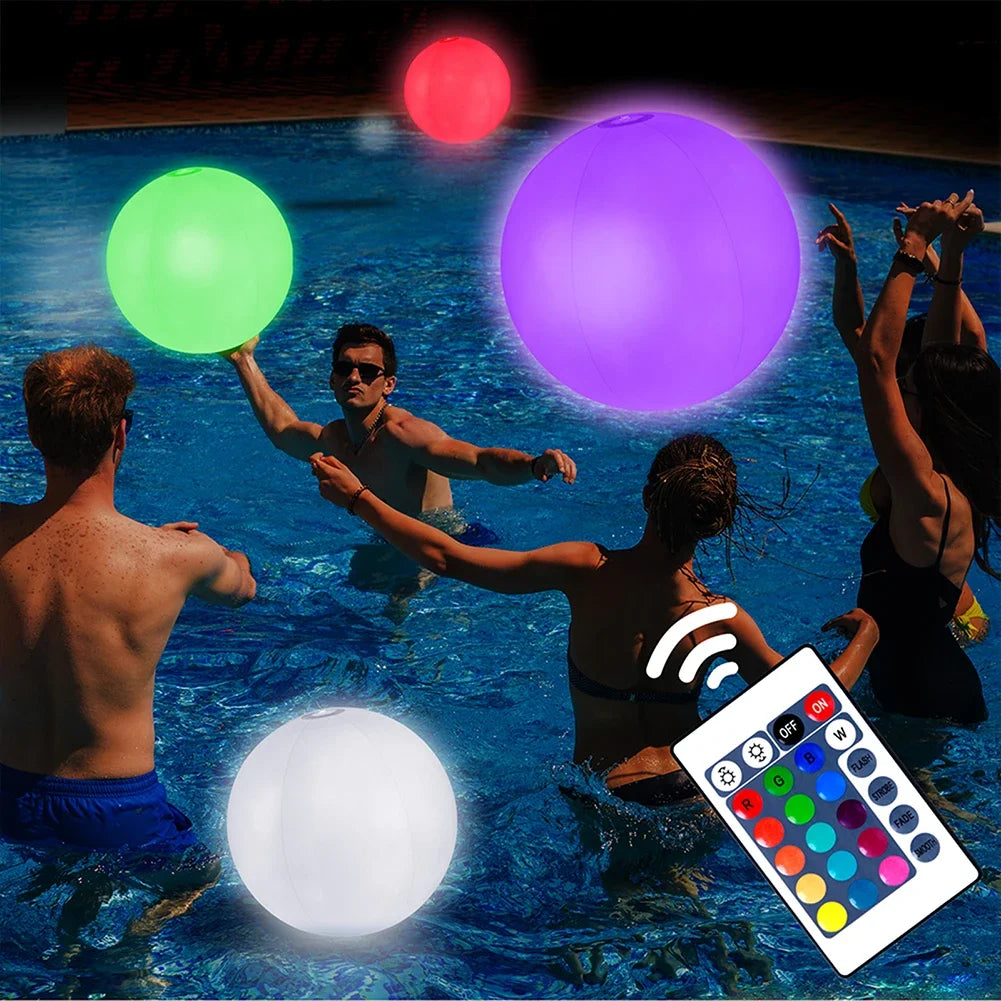 Inflatable Pool Beach Ball 16 Colors LED Glowing Inflatable Beach